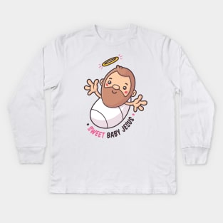 Sweet Baby Jesus Kids Long Sleeve T-Shirt